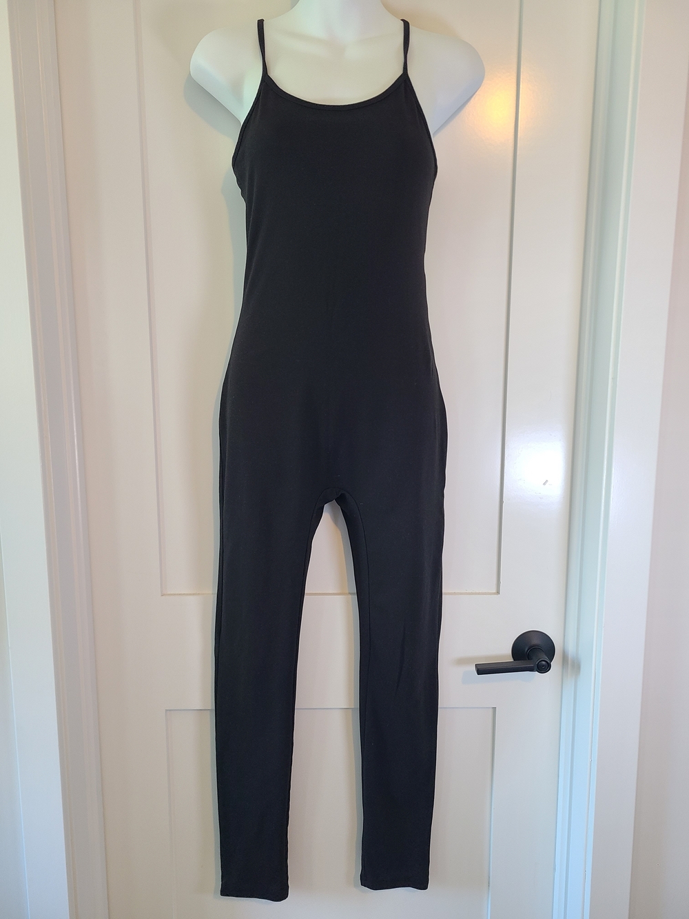 SHEIN Black Slim Strappy Jumpsuit